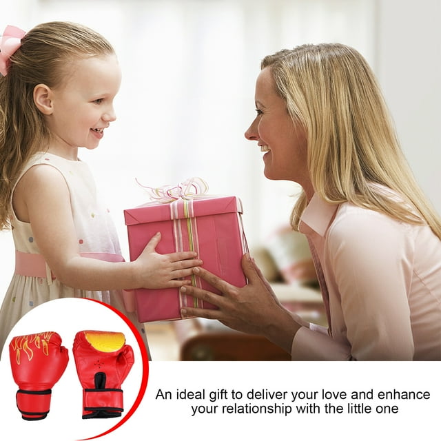 Gant de Boxe en Cuir, Gant de Protection pour Kickboxing, Enfants, Gant de Boxe pour Enfants, sanda, Protecteur, Entraînement de Punching, sanda, Articles de Sport, Rouge