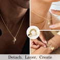 thumbnail image 4 of Collar Fettero Cruz Chapado en Oro de 14K con Diamante CZ para Mujeres, 4 of 7