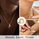 thumbnail image 4 of Collar Fettero Cruz Chapado en Oro de 14K con Diamante CZ para Mujeres, 4 of 7