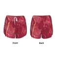 thumbnail image 5 of Picia Abstract Red Marble Pattern Women's 2 in 1 Athletic Running Shorts High Waisted Workout Casual Gym Sweat Shorts with Comfy Liner Zipper Pockets-XX-Large, 5 of 9