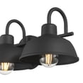 thumbnail image 4 of Hunter - Mill Valley 3-light Matte Black, Medium Size Vanity Light, Dimmable, Traditional Style, Vanity Shaped, for Bedrooms, Dining, Living Rooms - 48230, 4 of 8