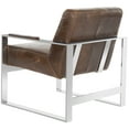 thumbnail image 5 of SAFAVIEH Couture Parkgate Occasional Leather Chair, Vintage Cigar Brown, 5 of 10