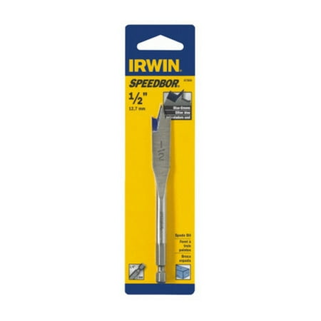 

2PC Irwin 87908 Speedbor 1/2 By 4 Inch Flat Wood Boring Spade Bit