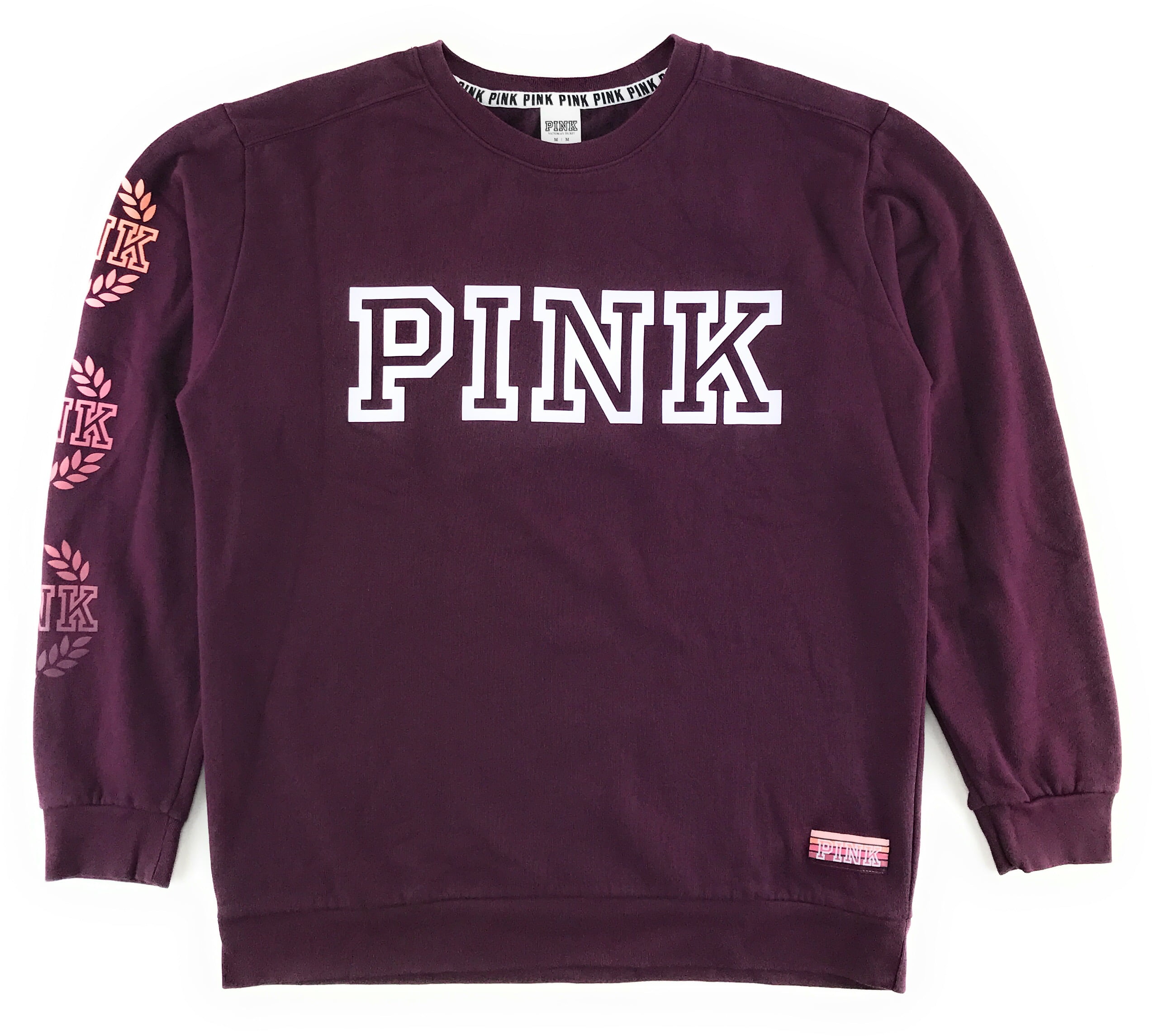 Pink campus crew sweatshirt sale