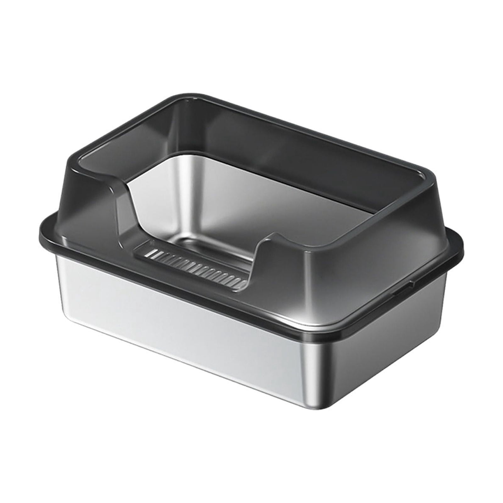 20 In Stainless Steel Litter Box,Extra Large Cat Litter Box,Litter Box Furniture,Enclosure Metal Cat Litter Pan With High Side,Non-Stick,Anti-Leakage, Easy Clean For Big And Multiple Cats
