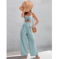 thumbnail image 4 of Mono AGERWAY, elegante para verano, cuello en V, corte torcido, color verde L, 4 of 7
