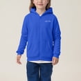 thumbnail image 6 of FAIOROI Girls Blue ECG Heart Graphic Zip Hoodie - 100% Polyester Easy Care Sweatshirt with Kangaroo Pocket, Hooded Casual Outerwear for Kids 4-12 Years,Size 5-6T, 6 of 8