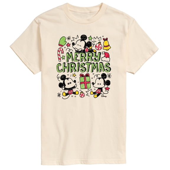 Disney - Mickey Christmas Scribble Short Sleeve Graphic T-Shirt