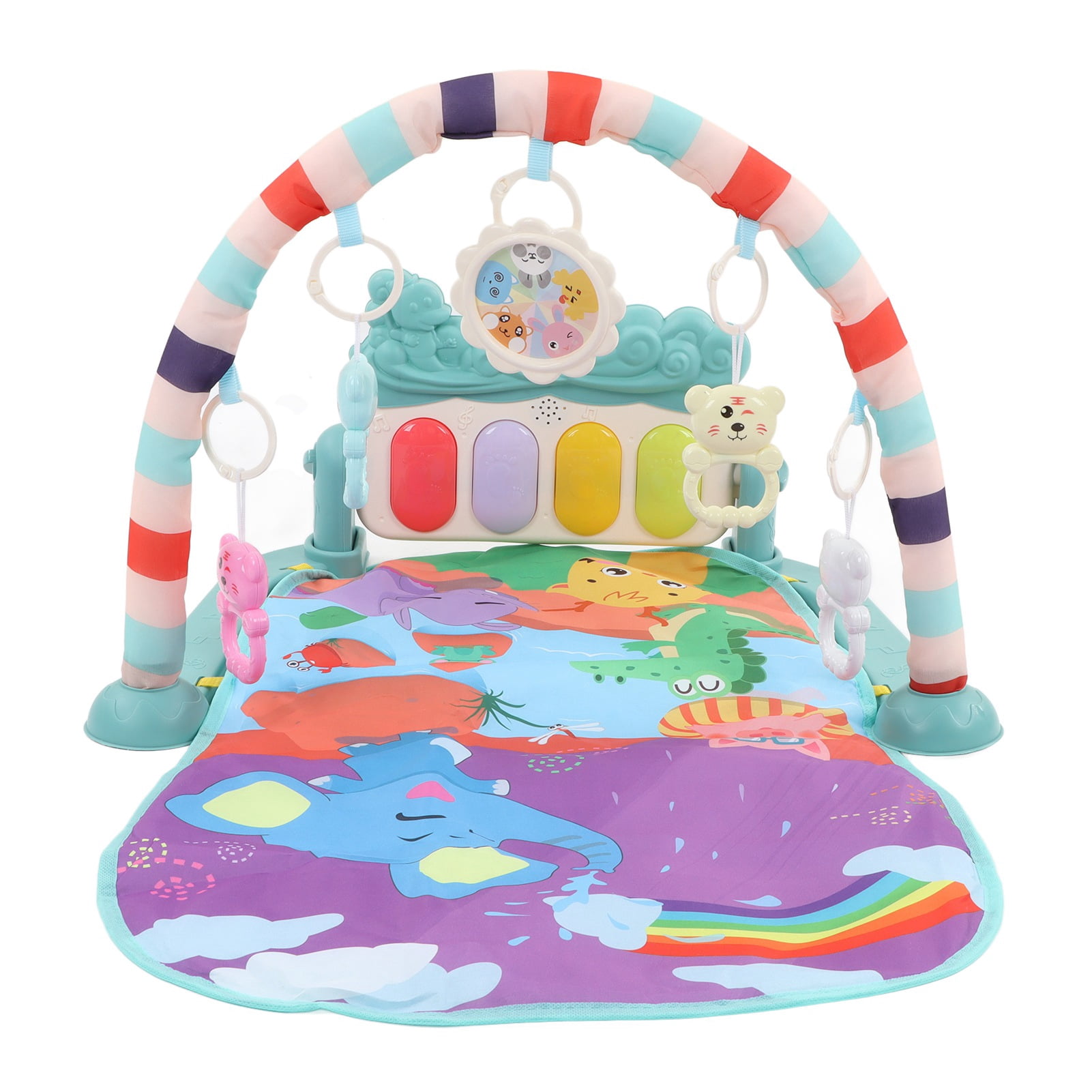 Yajisi Baby Play Piano Gym Mat Multifunction Educational Detachable Kick and Play Activity Center for Newborn Toddler Infant (29.5 inches / 75 cm)
