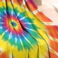 thumbnail image 3 of Rainbow Tie Dye Ray Circle Pattern Blanket,Comfortable Soft Flannel Throw Blanket,All Season,Warm Lightweight Blankets for Sofa Bed Couch Living Room Chair,30"x40", 3 of 4