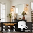 thumbnail image 5 of 2 PACK Wall Sconces, Battery Operated Wall Sconce with Remote Control, Boho Rattan Bamboo Hanging Wall Light Rechargeable Wireless Wall Lamp for Indoor, Bulbs Included, 5 of 8