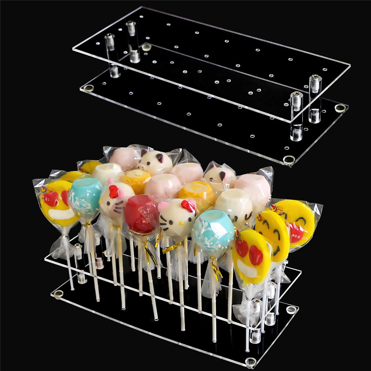 Disney Inspired Mouse Shaped FAKE Candy LolliPops Tiered Tray Decor