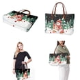 thumbnail image 2 of ZUXONGSY Snowman Christmas Tree Print Tote Bag with Lightweight Cosmetic Bags Wallet for Women PU Leather Top Handle Satchel Set with Multifunctional Makeup Pouch Card Holder for Travel Shopping, 2 of 5
