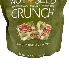 180 Snacks Nut + Seed Crunch, Sunflower Seeds, Pecans, Pumpkin Seeds 16 Oz Bag