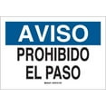 thumbnail image 1 of BRADY 38160 Notice/Aviso Sign,Prohibido El Paso G1975149, 1 of 1