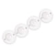 thumbnail image 5 of Injueey Paquete de 4 ruedas para muebles, ruedas autoadhesivas de acero inoxidable, cubo de basura, polea pegajosa, portátil, Universal, Cuenta de nailon blanco. 2piezas, 5 of 6