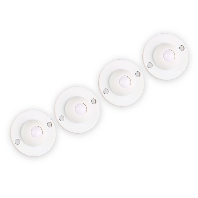 Inteprter Ruedas para muebles de 4 piezas, ruedas autoadhesivas de acero inoxidable, cubo de basura, polea pegajosa, portátil, Universal, Type1 NO1