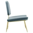 thumbnail image 2 of Modway Ponder Performance Velvet Lounge Chair in Sea Blue, 2 of 3
