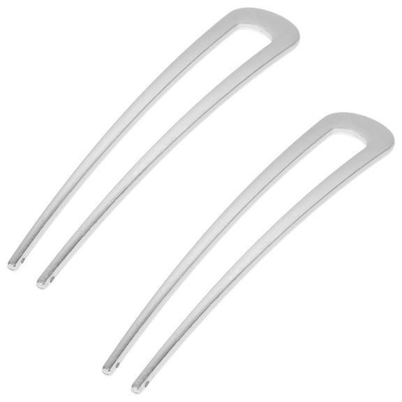 Milisten 2Pcs U Shaped Hair Grips for Women Stylish Metal Hair Support for Weddings