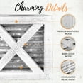 thumbnail image 5 of Autumn Alley White Barn Door Tissue Box Cover with Galvanized Metal, 5 of 9