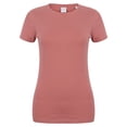 thumbnail image 2 of Skinni Fit- Camiseta de manga corta elástica y suave para mujer (Azul surf), 2 of 2