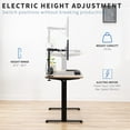 thumbnail image 3 of VIVO Black and Rustic Vintage Brown Wood Electric 47" x 24" Sit Stand Desk, 3 of 9