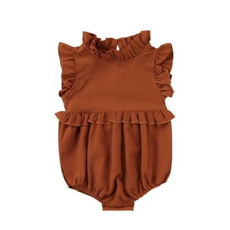 Combo Outfit - Newborn Baby Girls Ruffle Princess Romper Jumpsuit Bodysuit Comfy Clothes Outfit Summer 18-24 Months
