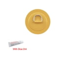 thumbnail image 3 of 2 almohadillas/parches de anillo en D de acero inoxidable de 4,3" para bote de PVC, kayak, con pegamento Amarillo, 3 of 9
