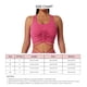 thumbnail image 5 of Sujetador deportivo de fibra de poliamida para mujer, fibra de poliuretano, sin mangas, cuello en U, espalda en forma de I, para gimnasio, yoga, baile, compras, viajes, correr (S-rojo), 5 of 5