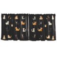 thumbnail image 7 of Yayeee Kitchen Curtains Tier Set of 2 Light Filtering 57"x36" Over Sink Window Panels, Pixel Cat, 7 of 7