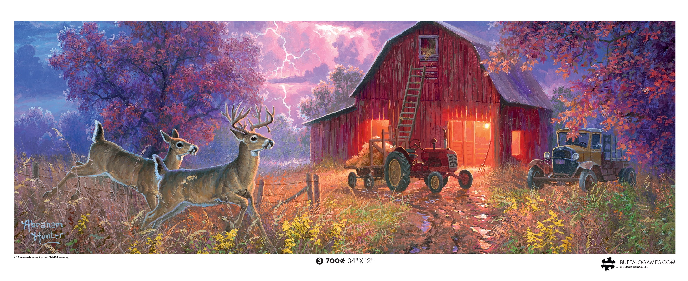 Ceaco 3 in 1 Multipack Abraham Hunter 1500 Piece Interlocking Jigsaw Puzzle for Adults Ages 14+