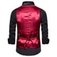 thumbnail image 5 of Chaleco de traje de color liso y botonadura sencilla para hombre - Mezcla de algodón, informal de negocios, tallas XL-XXXXXXL, atuendo para bodas/oficina, 5 of 5