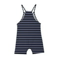 thumbnail image 5 of AJTQTH Kids Stripes Cute Jumpsuit Girls Boys Summer Unisex Sleeveless Spaghetti Straps Camisole and Comfy Shorts One-Piece Romper Outfits for Holiday Travel Navy 9 Years, 5 of 6