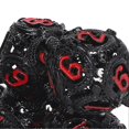 thumbnail image 4 of 7pcs Hollow Dice Set Copper Portable nced Rolling Engraved Metal Polyhedral Dice Set for Board Games Black Red, 4 of 4