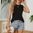 thumbnail image 7 of SNKSDGM Female Long Tank Tops for Women Cotton Loose fit Tank Tops for Women Women's Solid Color Loose Knit Sleeveless Crew Neck Shirt Stretch Vest T Shirt Xl, 7 of 7