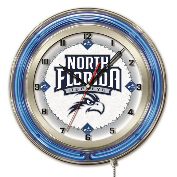 University of North Florida 19" Double Neon Wall Clock