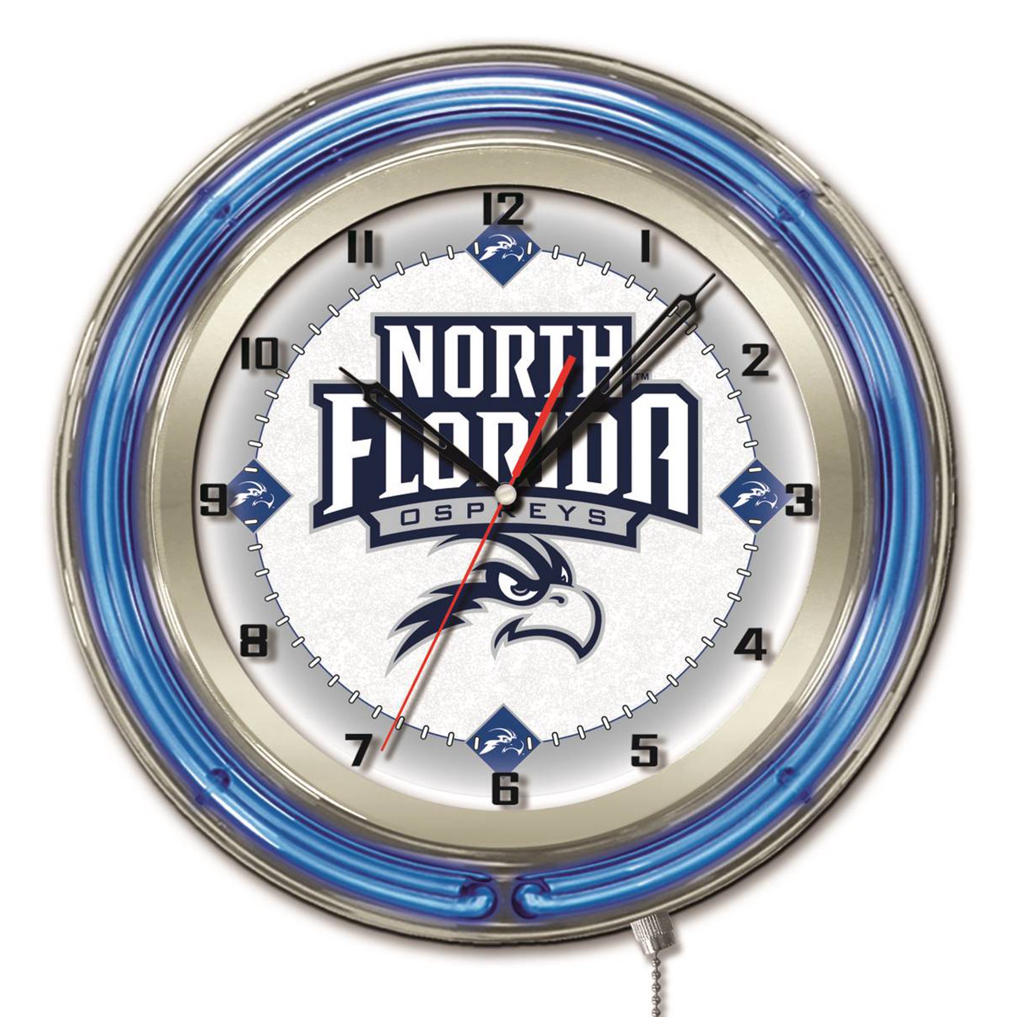 University of North Florida 19 Double Neon Wall Clock