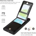thumbnail image 2 of for iPhone 13 Wallet Case with RFID Blocking Card Holder,PU Leather Magnetic Buttons Portrait Stand Flip Wrist Strap Shockproof Case for iPhone 13 6.1 Inch,Mandala Black, 2 of 14