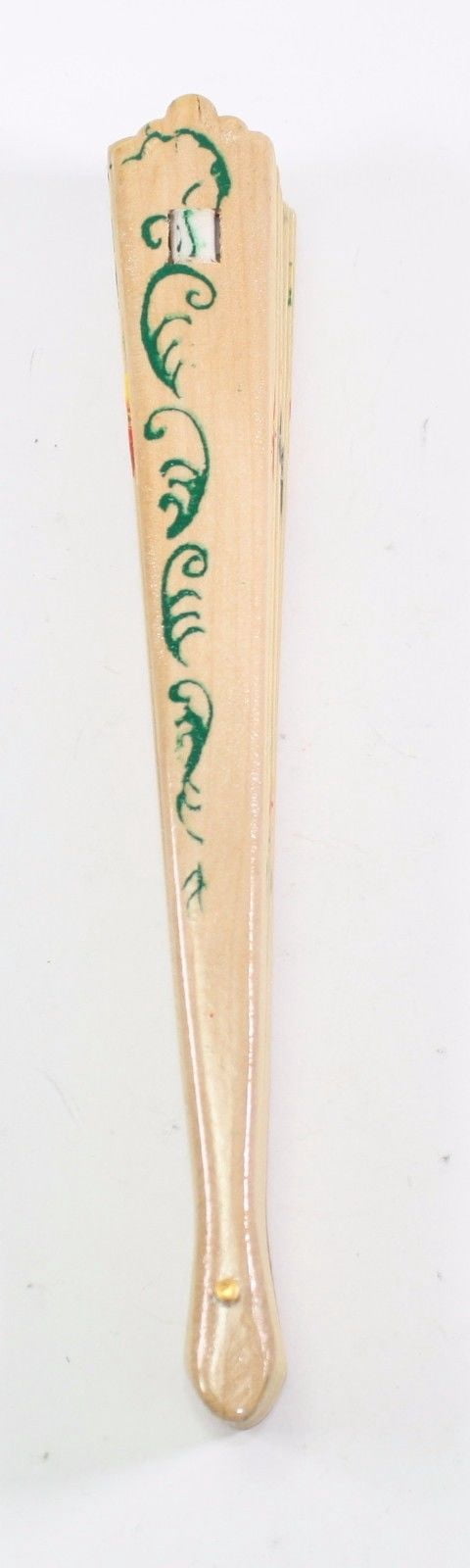 Wooden Spanish Floral Print Design Hand Fan Party Decoration Gift EHD