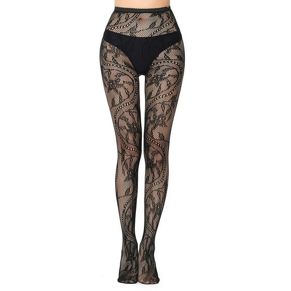 Lilgiuy Fishnet Stockings for Women Charming Thigh High Stockings High Waist Fishnet Stockings Pantyhose Fishnet Tights