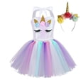 thumbnail image 4 of YiZYiF Robe d'Halloween pour Filles avec Bandeau Jupe Tutu Colorée Cosplay Fête Compétition Princesse Tenue de Déguisement Colorée 2-3 Ans, 4 of 8
