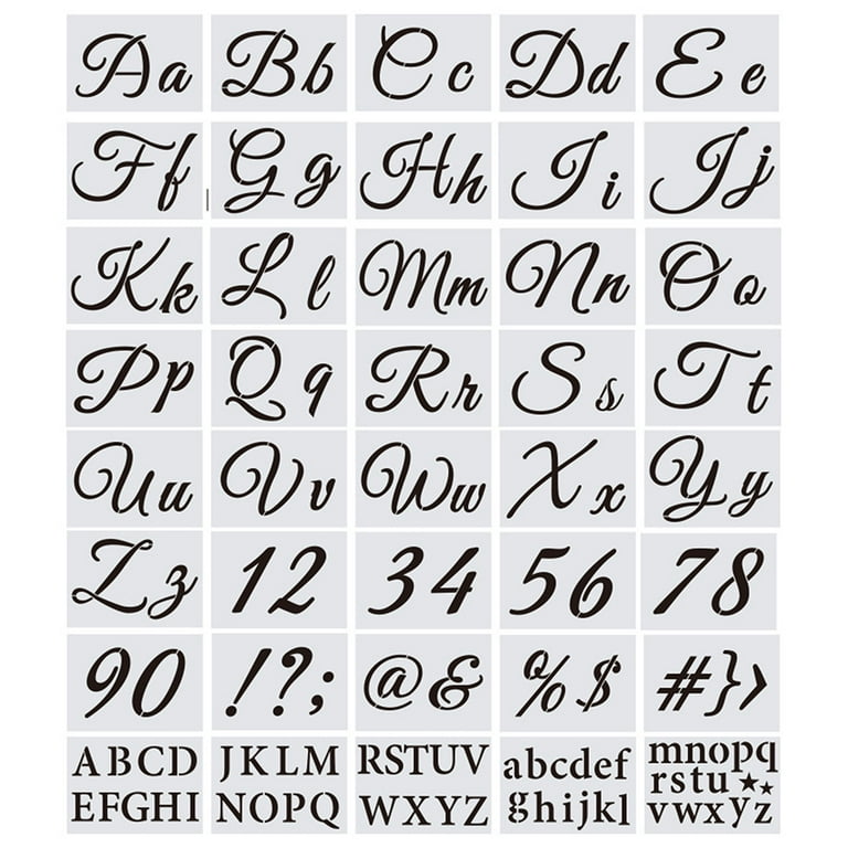 40pcs Alphabet Letter Stencils Reusable Plastic Templates for Art Drawing Painting Craft DIY Writing on Chalkboard Wood - Walmart.com 40pcs-alphabet-letter-stencils-reusable-plastic-templates-for-art-drawing-painting-craft-diy-writing-on-chalkboard-wood-walmart-com