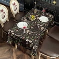 thumbnail image 2 of Brown Mushroom Daisy Dark Pattern Rectangle Tablecloth 60"x120",Waterproof Polyester Rectangle Table Cloth, Wipeable Spillproof Polyester Tablecloth for Dining, Camping, Indoor and Outdoor, 2 of 6