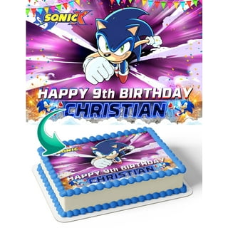 WOOACME 96pcs Sonic Party Supplies Include Banner, Cake Topper