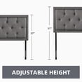 thumbnail image 3 of Weture Upholstered Queen Headboard, Panel Headboard, Adjustable Height, Darkgrey, 3 of 7