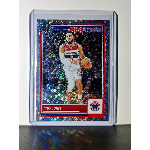 Tyus Jones 2023-24 Panini Premium Stock NBA Hoops #228 Disco Prizm Card Wizards