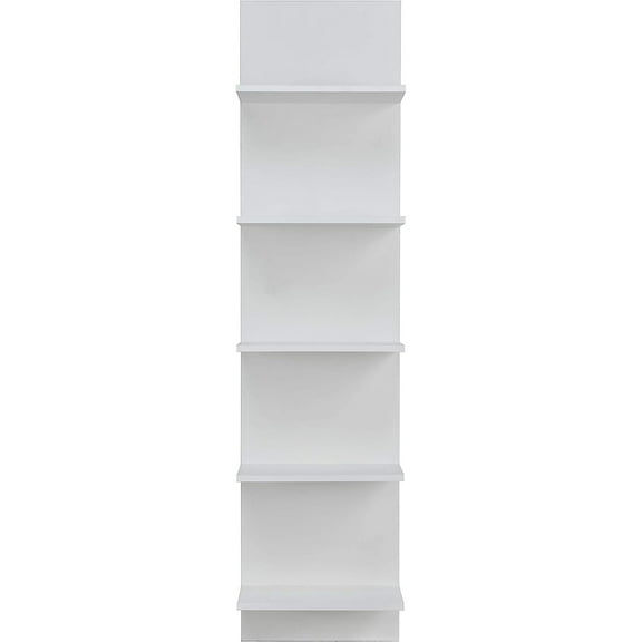 Bilot. Decorative Wall Mount Vertical Shelving Unit – Modern Column Shelves (White)