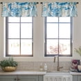 thumbnail image 3 of LALILO Kitchen Curtain Valance Color Oil Water Oil Swirl Rod Pocket Window Curtain 52"x 18" Set of 2, 3 of 5
