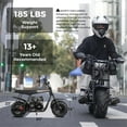 thumbnail image 4 of Max Package 99cc Gas 4-Stroke Mini Bike for Teens 13+, Pull Start, Rear Disc Brake, All-Terrain Tires, Up to 28 MPH, 220 lb Capacity, Includes Gloves & Headlight & Taillight, 4 of 5