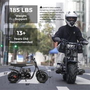FRP Ultra Package GMB100 Gas Powered Mini Dirt Bike 99CC for Teens and Adults, 28MPH Off Road Motorcycle, Weight Support Up to 220 LBS - Black
